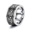 316 Titanium Steel Finger Ring with Enamel for Men PW-WG56139-06-1