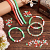 3 Strand 3 Colors Flat Round Handmade Polymer Clay Beads CLAY-PH0001-97-5