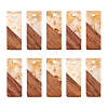 Transparent Resin & Walnut Wood Pendants RESI-TAG0001-03-11