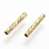 Rack Plating Brass Tube Beads X-KK-A142-006G-2