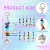 Chakra Gemstone Chip Pendant Decorations HJEW-TAC0028-2