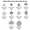 100Pcs 10 Style Tibetan Style Alloy Pendants TIBEP-CJ0001-24-2