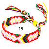 Cotton Braided Rhombus Pattern Cord Bracelet FIND-PW0013-003A-19-1