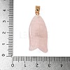 Natural Rose Quartz & Synthetic Turquoise Carved Pendants G-Z084-01G-02-3