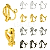 80Pcs 8 Colors Brass Clip-on Earring Findings FIND-YW0005-35-1