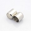 Tarnish Resistant Column 304 Stainless Steel Magnetic Clasps with Glue-in Ends STAS-N041-03-3