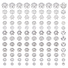 120Pcs 12 Styles Alloy Beads Caps FIND-PH0022-80S-1