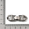 304 Stainless Steel Fold Over Clasps STAS-M119-05P-03-3