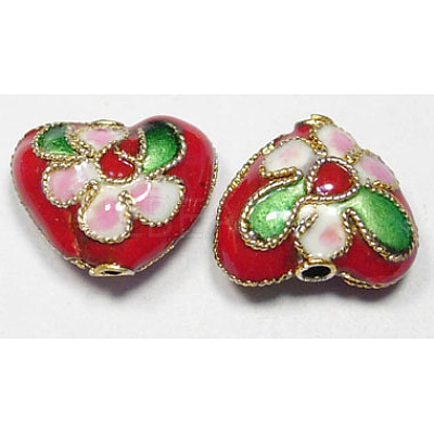 Handmade Cloisonne Beads X-CLB052Y-3-1