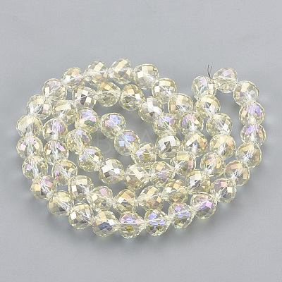 Electroplate Glass Beads Strands EGLA-T010-01I-1