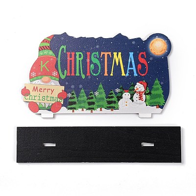 Natural Wood Display Decorations DJEW-O001-14-1