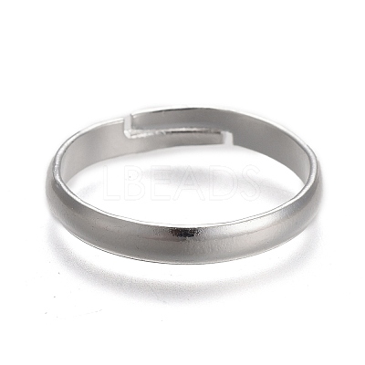 Adjustable 201 Stainless Steel Plain Band Rings STAS-P249-25A-S-1