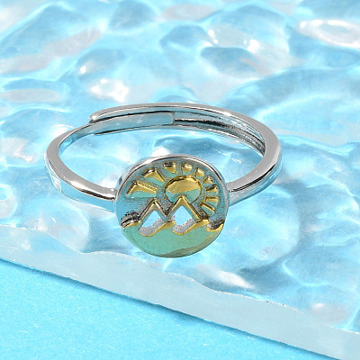 Brass Adjustable Rings for Women RJEW-R005-04G-1