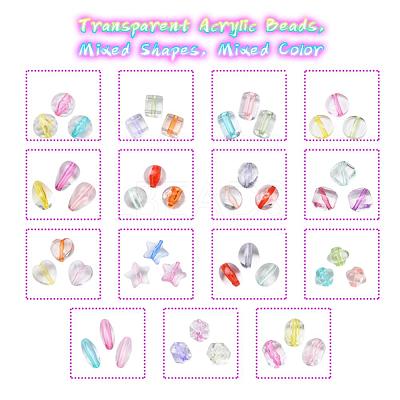 Transparent Acrylic Beads TACR-YW0001-31-1