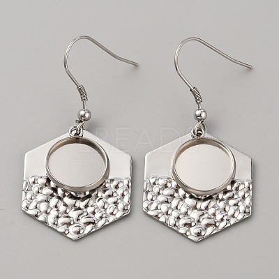 304 Stainless Steel Geometry Dangle Earring Settings FIND-WH0032-74P-04-1