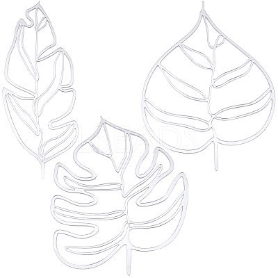 Leaf Acrylic Mirror Wall Stickers OACR-WH0032-06A-1