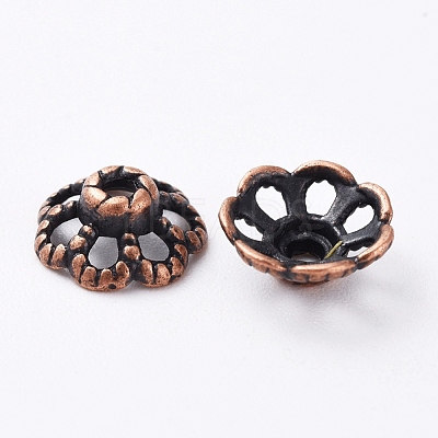 Tibetan Style Bead Caps RLF0761Y-NF-1