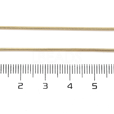 Ion Plating(IP) 304 Stainless Steel Round Snake Chain Necklace for Men Women NJEW-K245-016C-1