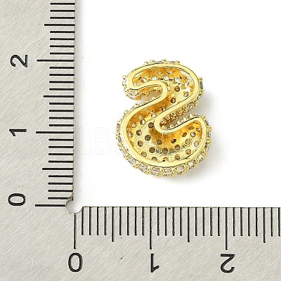 Rack Plating Brass Clear Cubic Zirconia Pendants KK-S378-01G-S-1