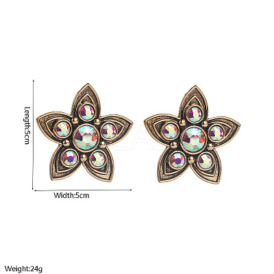 Alloy & Rhinestone Stud Earrings WGDB792-02-1
