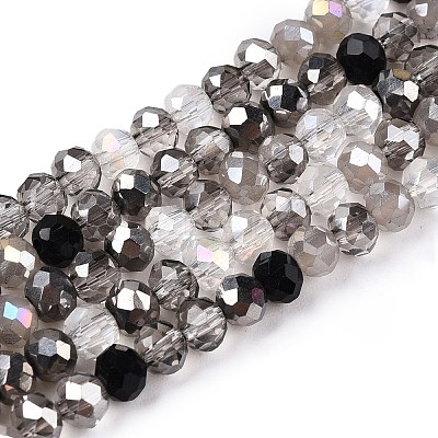 Electroplate Glass Beads Strands GLAA-T023-B16-01-1