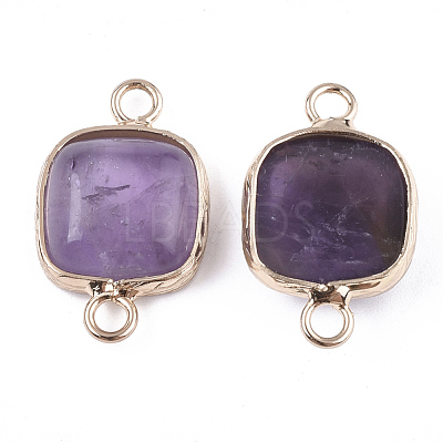 Natural Amethyst Links connectors G-S344-69G-1