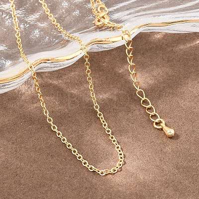 1.7MM Brass Cable Chain Necklaces for Women NJEW-Q351-03G-1