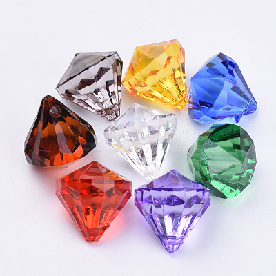 Transparent Acrylic Pendants TACR-Q260-D-V-1