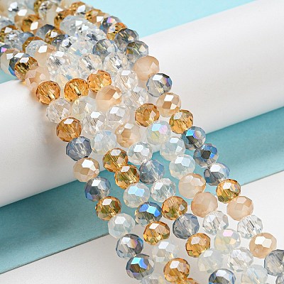 Glass Beads Strands EGLA-A034-M6mm-37-1
