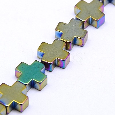 Electroplate Non-magnetic Synthetic Hematite Beads Strands G-I096-02-1