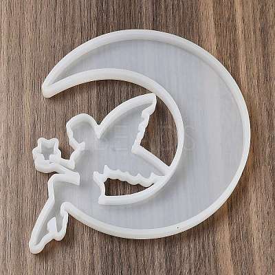 Moon DIY Silhouette Statue Silicone Molds DIY-F148-02C-1