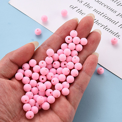 Opaque Acrylic Beads MACR-S370-C8mm-A01-1