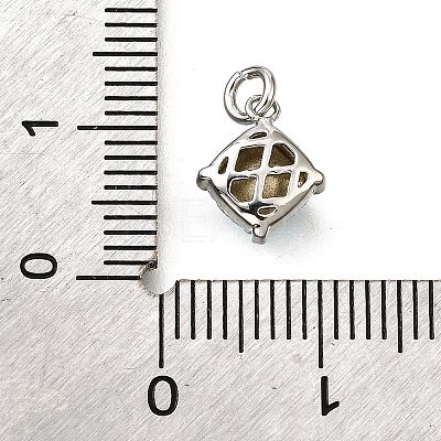 Brass Glass Charms KK-V011-35P-A-1
