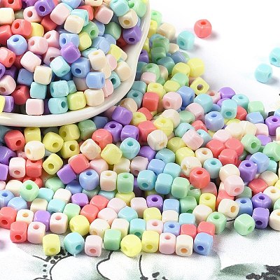 Opaque Acrylic Beads OACR-B025-06-1