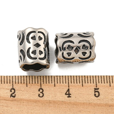 316 Surgical Stainless Steel European Beads STAS-Q326-03AS-05-1