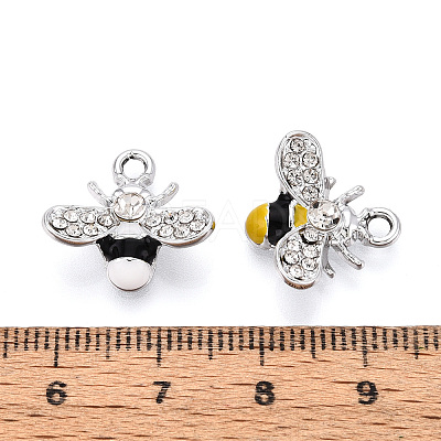 Alloy Rhinestone and Enamel Pendants PALLOY-T092-41P-1