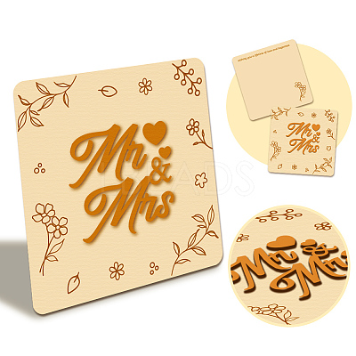 Wooden Commemorative Cards WOOD-WH0040-009-1