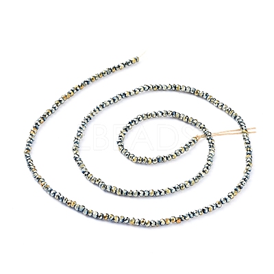 Electroplate Glass Beads Strands X-EGLA-F149-FP-09-1