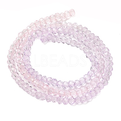 Transparent Painted Glass Beads Strands X-DGLA-A034-T1mm-A05-1