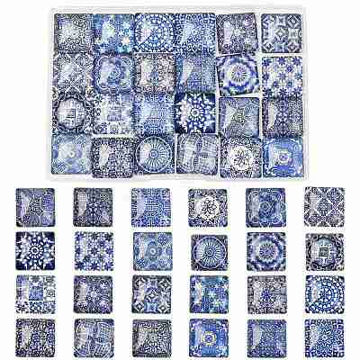 24Pcs Glass Cabochons GGLA-FS0001-22-1