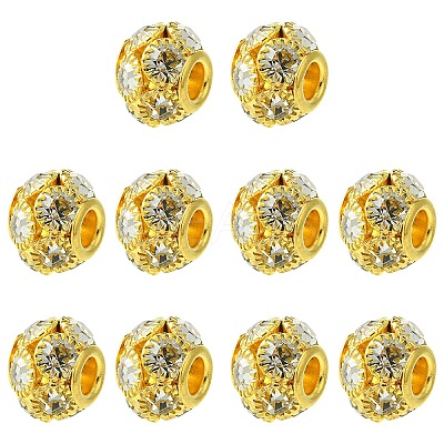 10Pcs Brass Beads RB-YW0001-19G-1