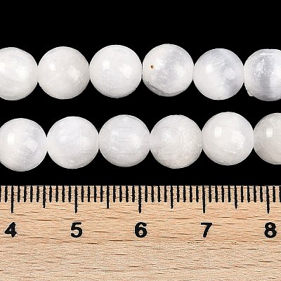 Natural Selenite Beads Strands G-G167-A02-01-1