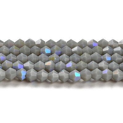 Opaque Solid Color Imitation Jade Glass Beads Strands GLAA-F029-P4mm-D14-1