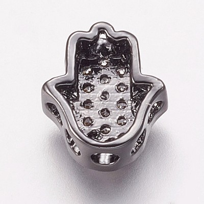 Brass Cubic Zirconia Beads KK-P134-05B-1