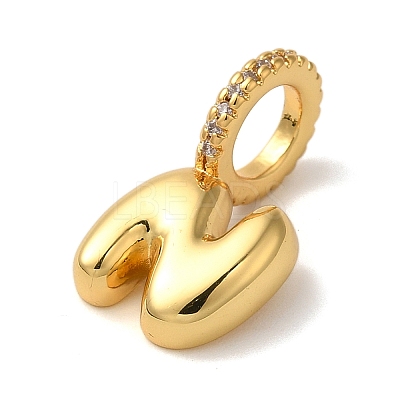 Brass Micro Pave Cubic Zirconia Pendants KK-K345-13N-G-1