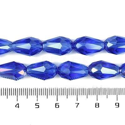 Transparent Electroplate Glass Beads Strands EGLA-N013-T10mm-B11-1