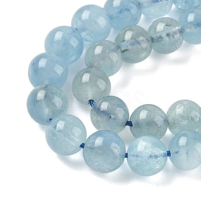 Natural Aquamarine Beads Strands G-D327-B01-6mm-1