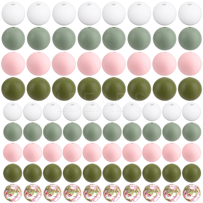 100Pcs Silicone Beads SIL-PA0001-39A-1