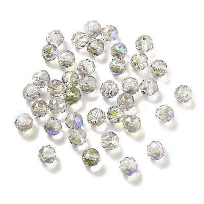 Electroplate Round Glass Beads EGLA-A043-01-FR01-1