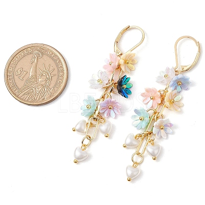 Resin & ABS Imitation Pearl Leverback Earrings EJEW-JE06264-1